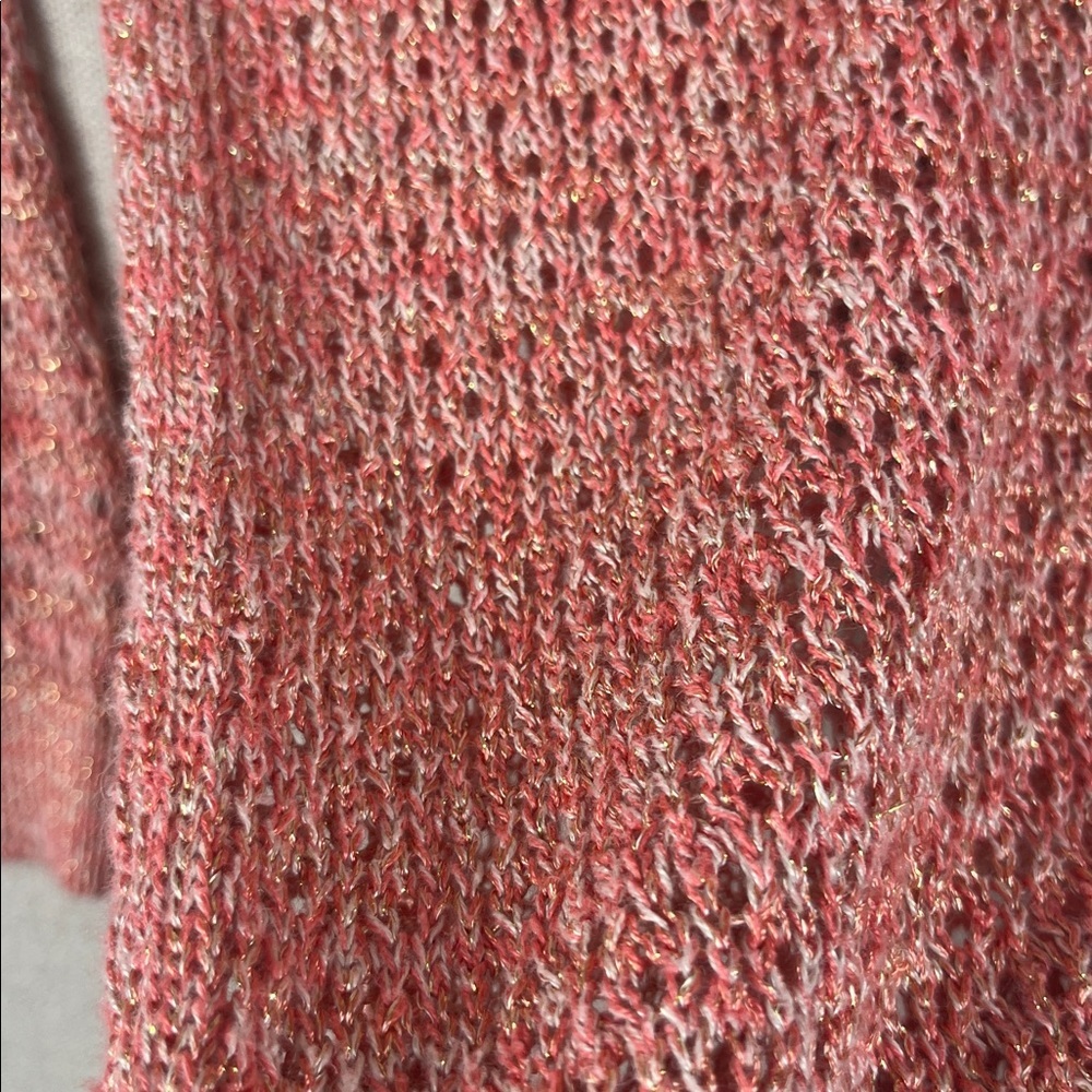 Anthropologie Guinevere Pink and Gold Fitted Sweater
Size: Large - Picture 6 of 6